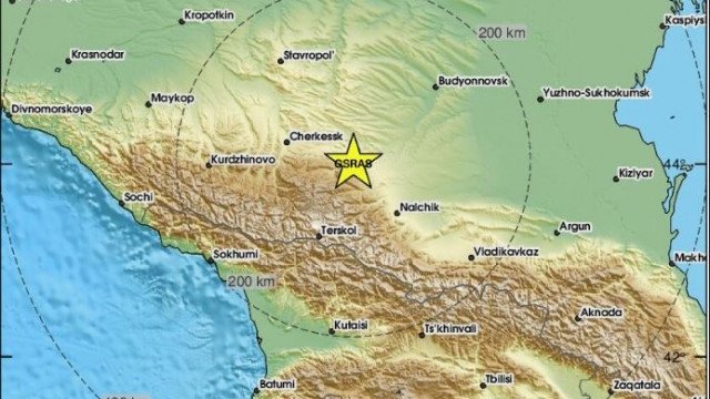 Землетрясение 3,3 балла произошло в ночь на 5 января вблизи КМВ