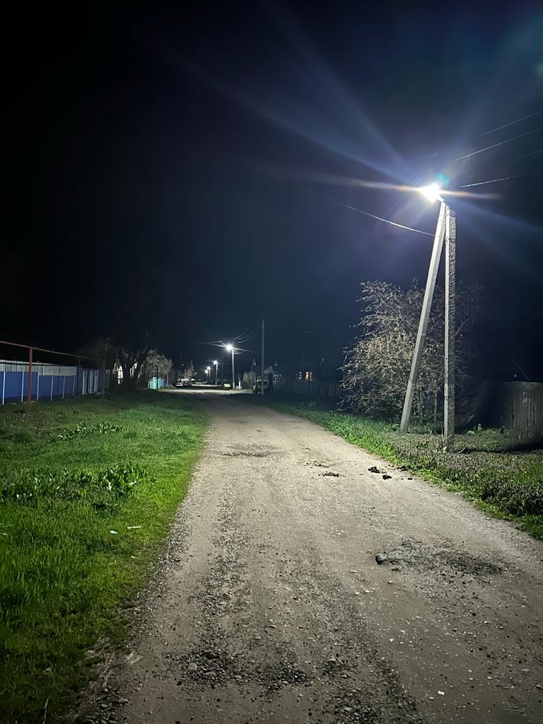 В селе Новоалександровского округа появилось  уличное освещение