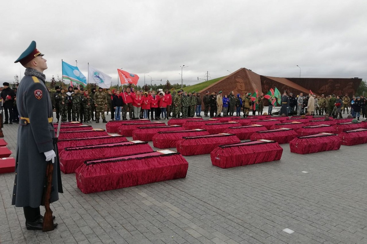 В Тверской области захоронили останки почти 600 красноармейцев