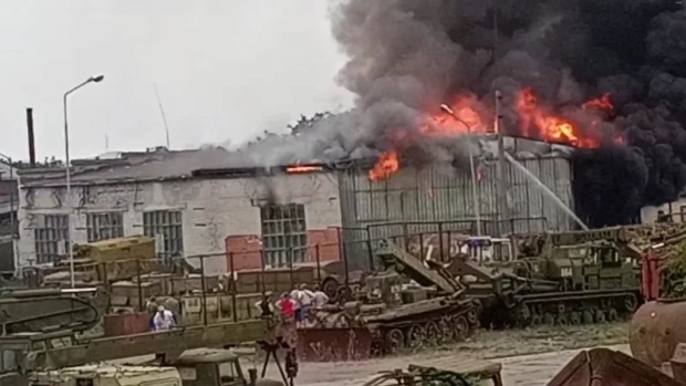 Пожар на складе в Георгиевске потушен
